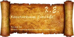 Kesztenbaum Euniké névjegykártya